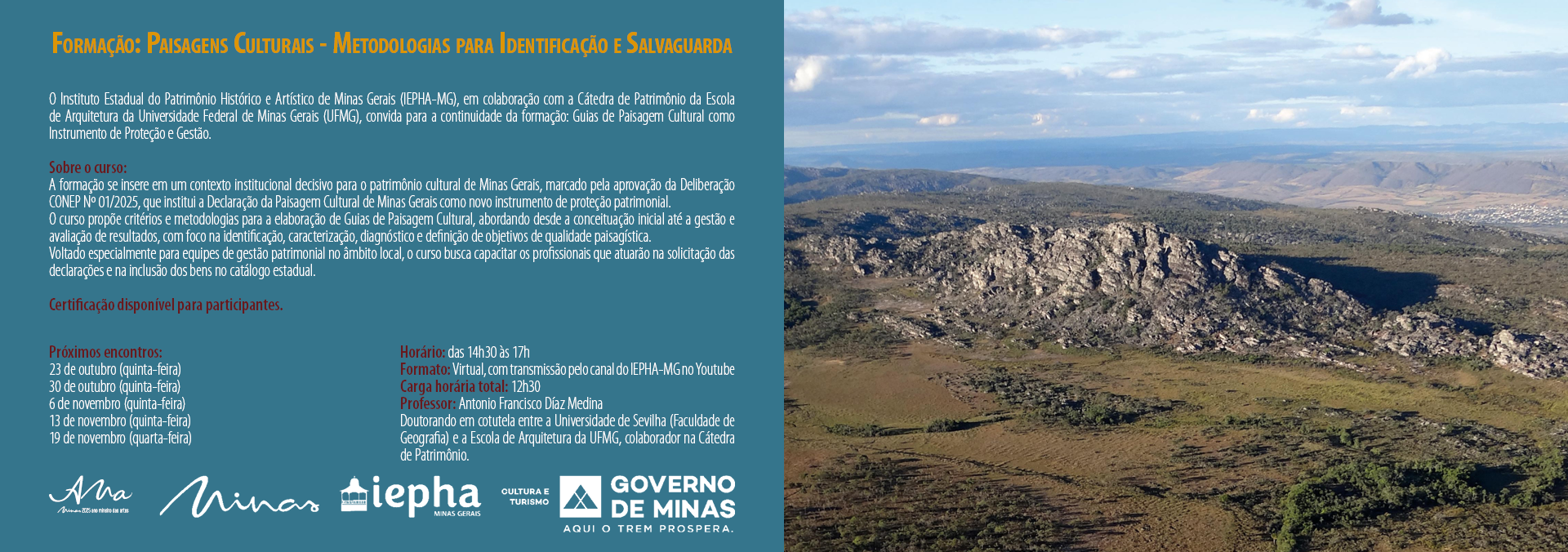 Ciclo de formação Paisagens Culturais