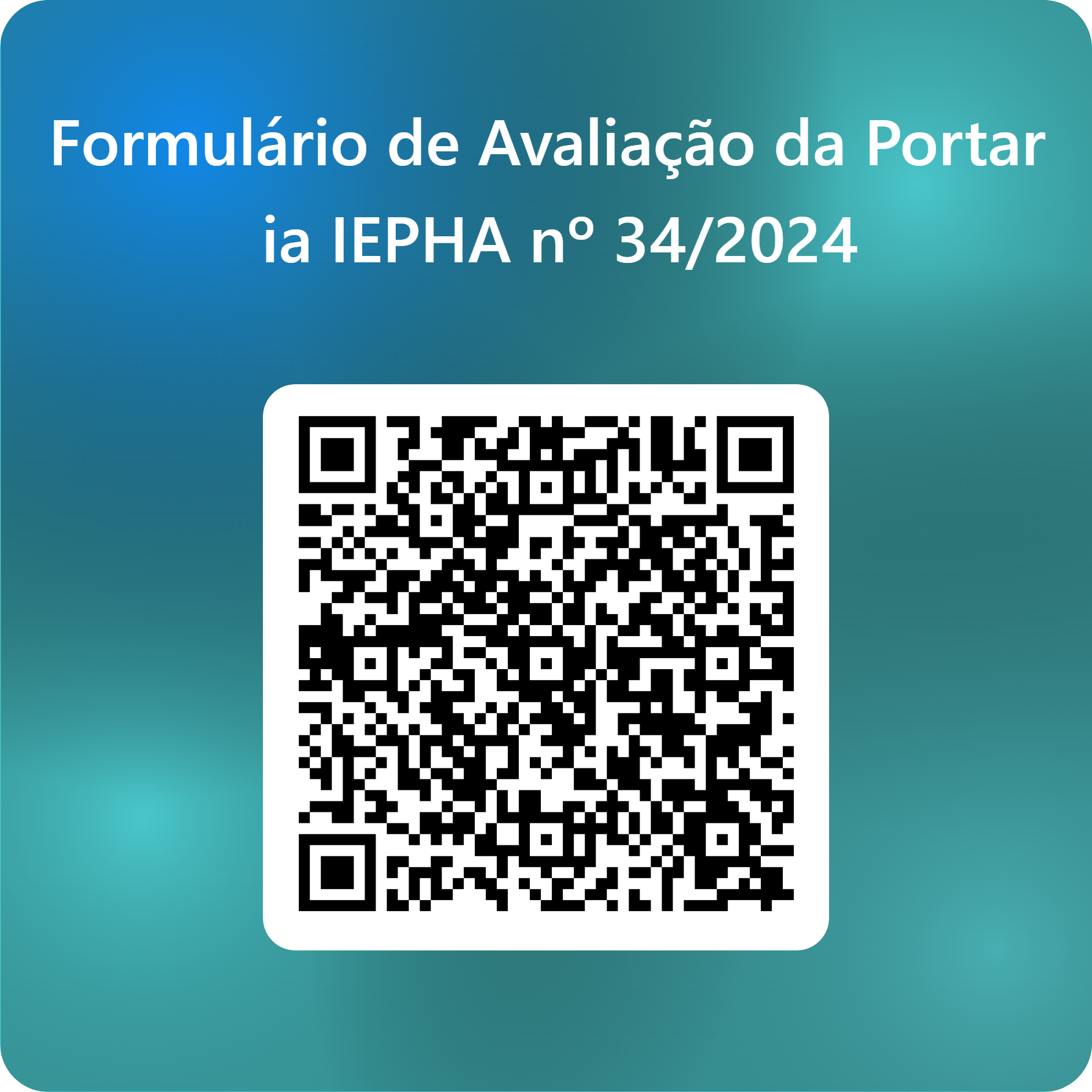 QRCode para Formulário de Avaliação da Portaria IEPHA nº 34 2024 