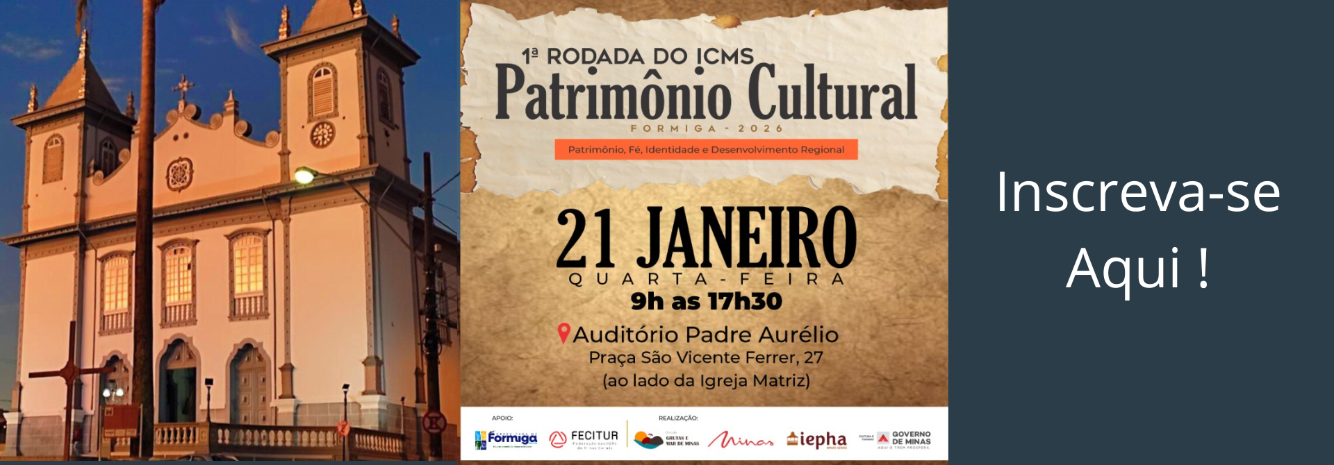 1ª Rodada do ICMS Patrimônio Cultural - Ano 2026
