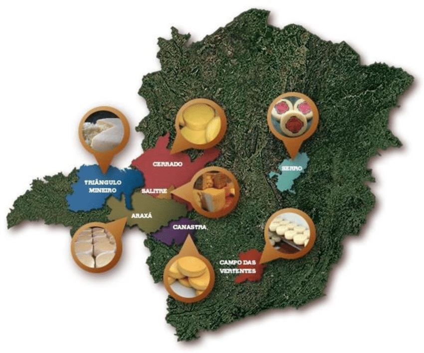 Figura 1 Mapa da producao do Queijo Minas Artesanal